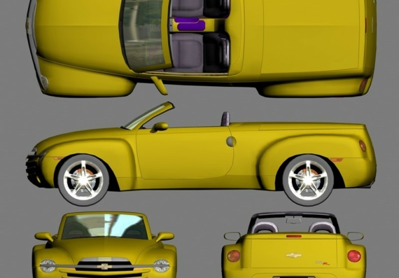 Chevrolet SSR (2004) (Шевроле ССР (2004)) - чертежи (рисунки) автомобиля